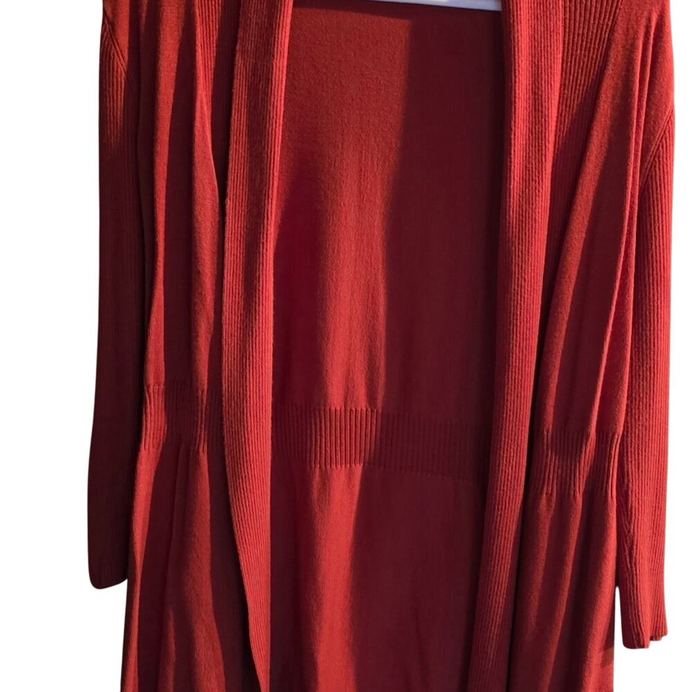 Women's Cardigan sweater size small, burnt orange - Picture 4 of 7